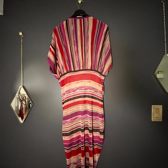 Bold Striped Midi Dress – Missoni-Style Vibes (brand - Coast) size UK 12 - Picture 4 of 7